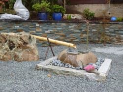 asian style minimalist bamboo fountain