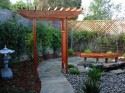 Asian Arch made of redwood