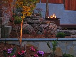 fire pit in a nook