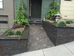 Picture of completed Asain landscaping project, front