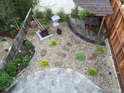 Noe Valley landscaping project, After picture of the backyard, Asian landscaping style