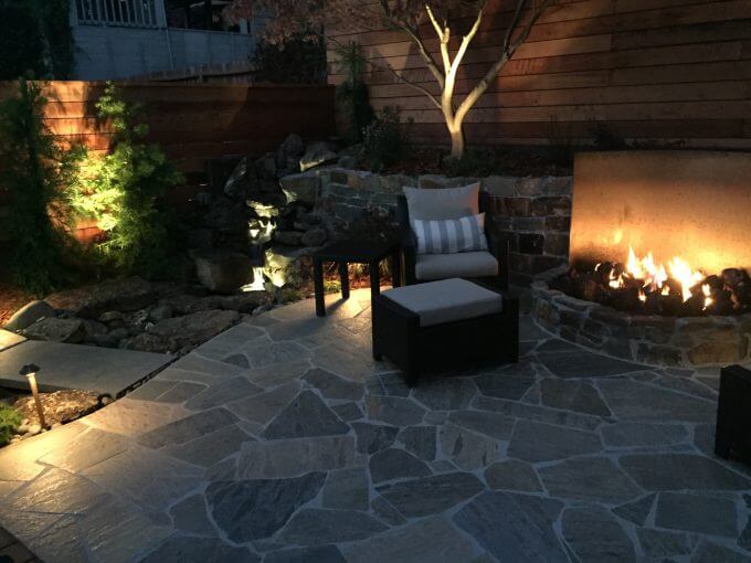Landscape Lighting at Night, Finished Project