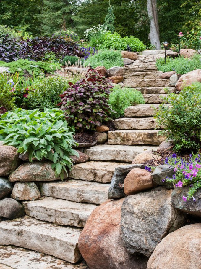 natural stone stairs