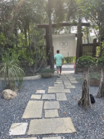 Asian styled stone walkway Chiang Mai, Thailand